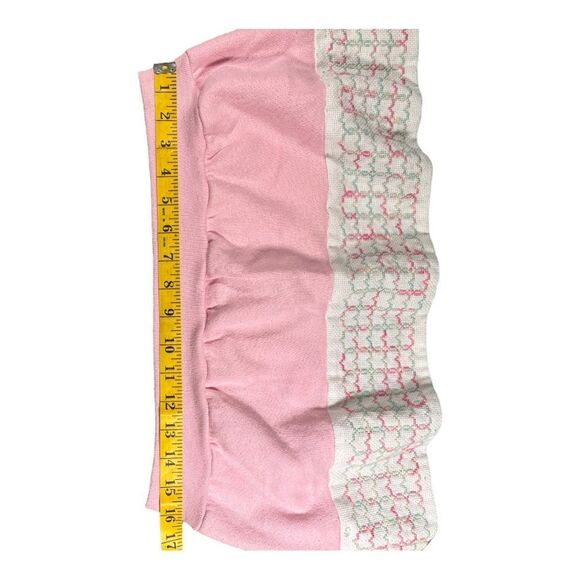 Vintage 90s crewneck sweater dopamine colorblock embroidered large pink - Picture 10 of 11